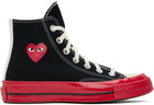 COMME des GARÇONS PLAY Black & Red Converse Edition PLAY Chuck 70 High-Top Sneakers