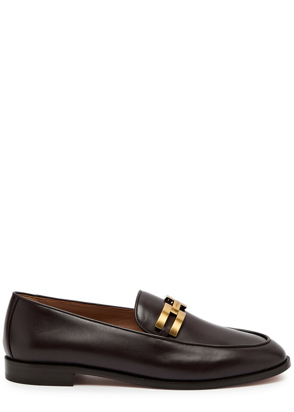 Photo: Aquazzura Brandi Leather Loafers Brown