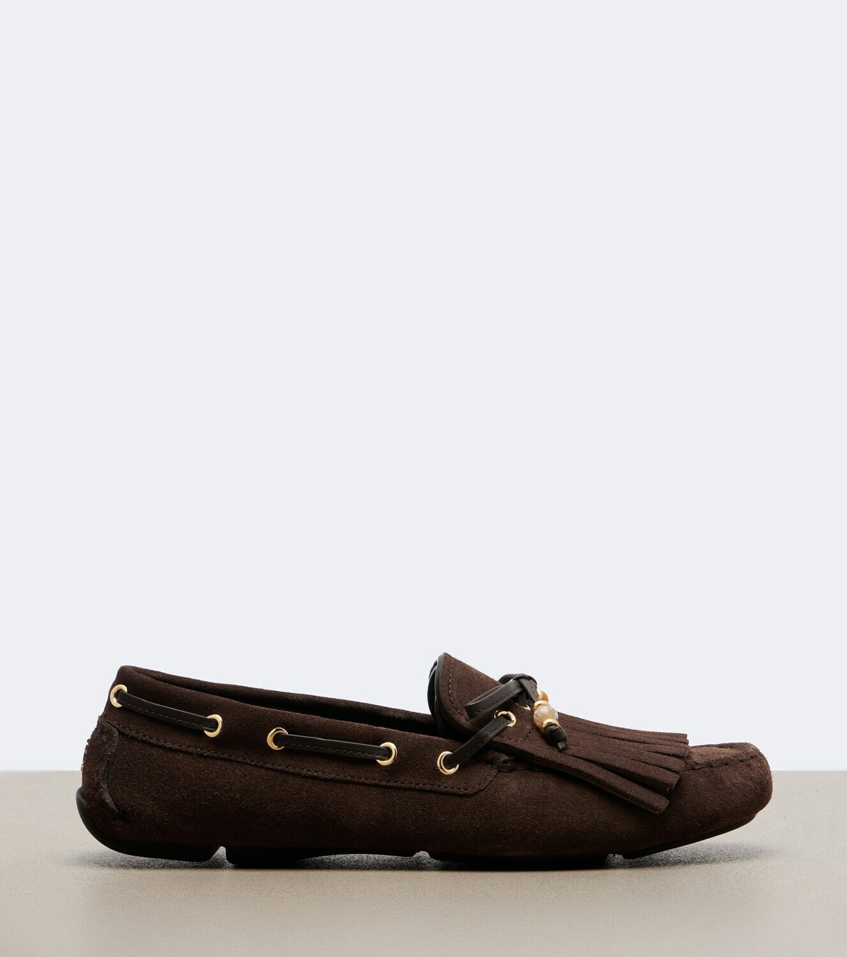 Jimmy Choo Manon fringed suede boat shoes