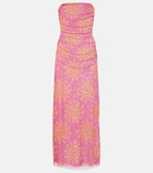 Cala de la Cruz Daphne printed mesh midi dress