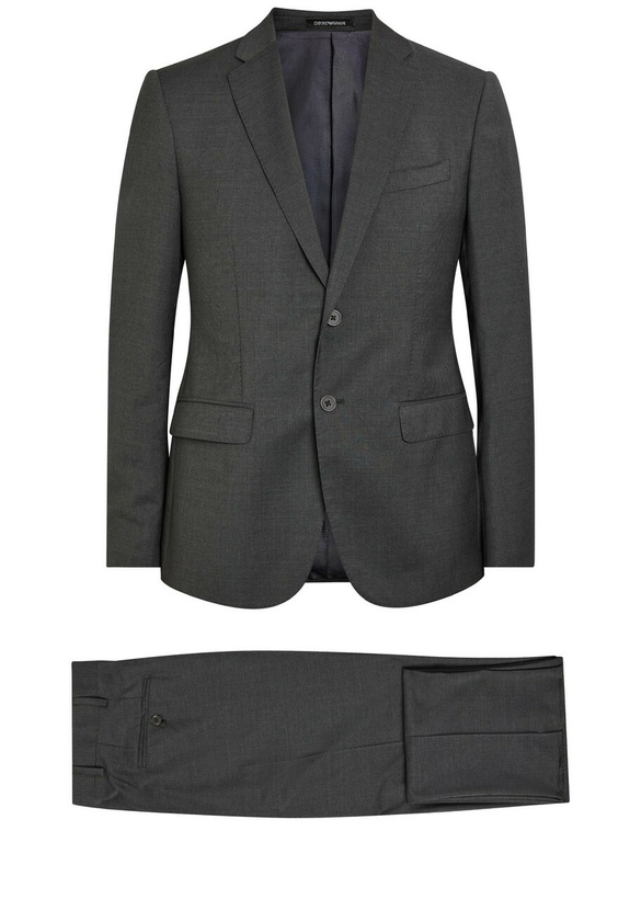 Photo: Emporio Armani Checked Wool Suit Grey