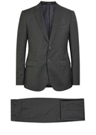 Emporio Armani Checked Wool Suit Grey