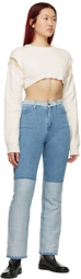 PERVERZE Reversible White Loose Short Top