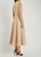 Roland Mouret Panelled Crepe Midi Dress Cream