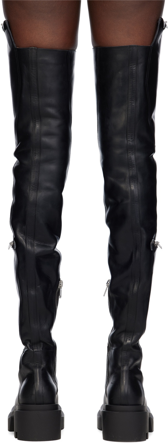 【関税込み】Rick Owens ブラック Bauhaus Wader Bogun ブーツ Rick Owens Black Bauhaus Wader Bogun Boots Rick Owens