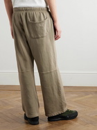 Cherry Los Angeles - Star Parachute Straight-Leg Logo-Embroidered Cotton-Jersey Sweatpants - Brown