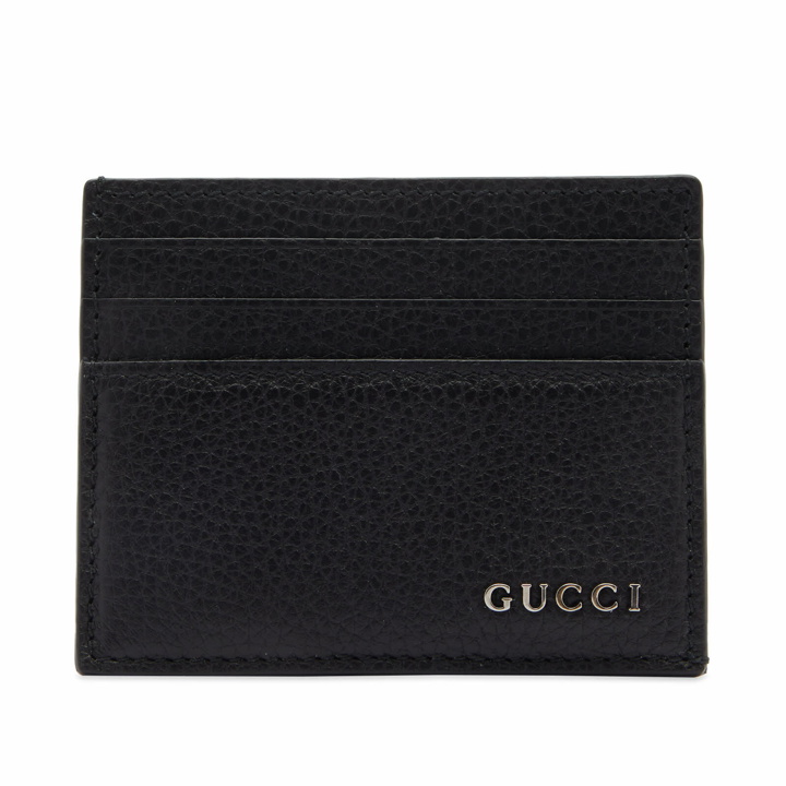 Photo: Gucci Men's Logo Card Holder in Black 