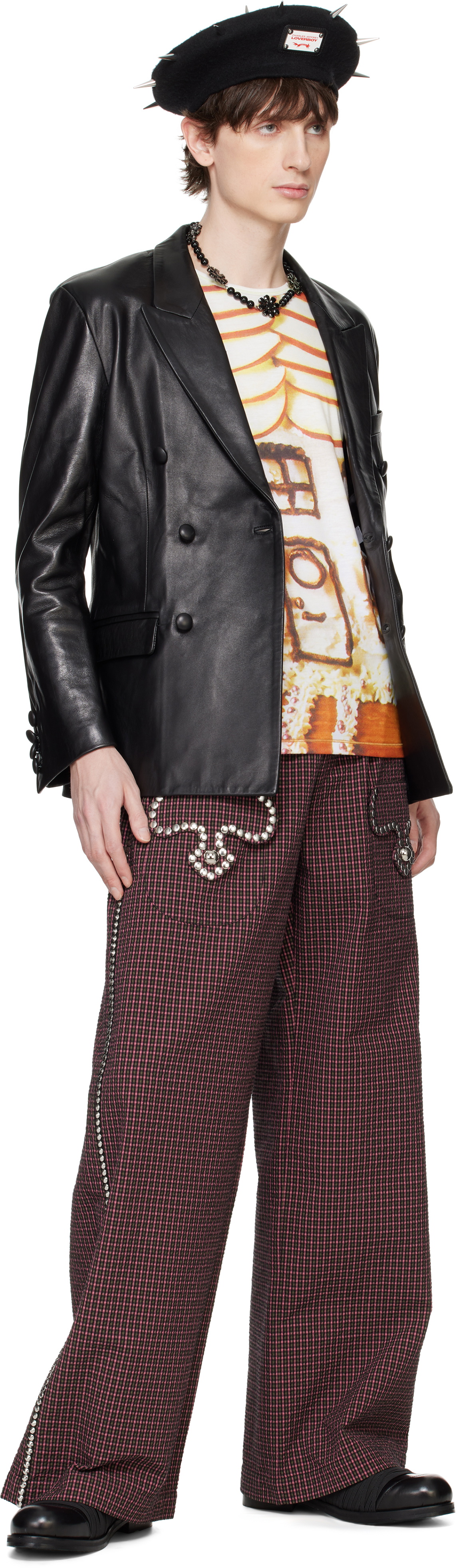 Charles Jeffrey LOVERBOY Black Crazy Daizy Necklace Charles