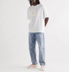 ACNE STUDIOS - Exford Oversized Iridescent Logo-Print Cotton-Jersey T-Shirt - White