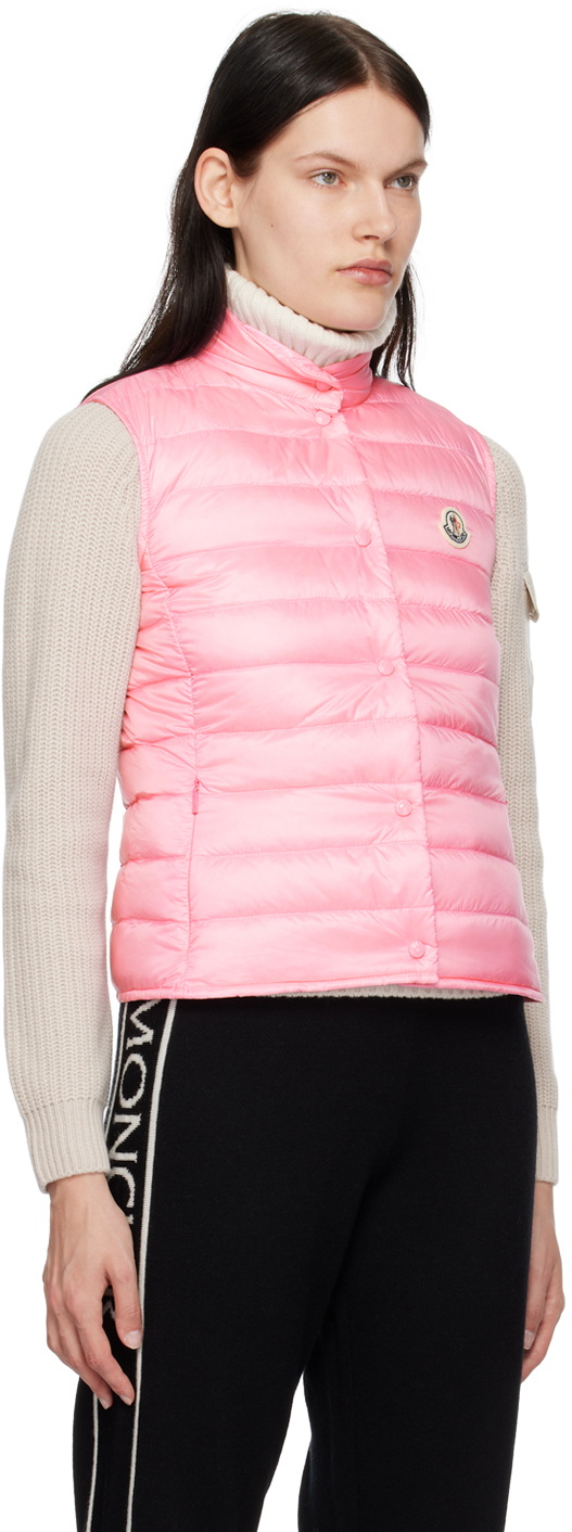 Moncler Pink Liane Down Vest Moncler