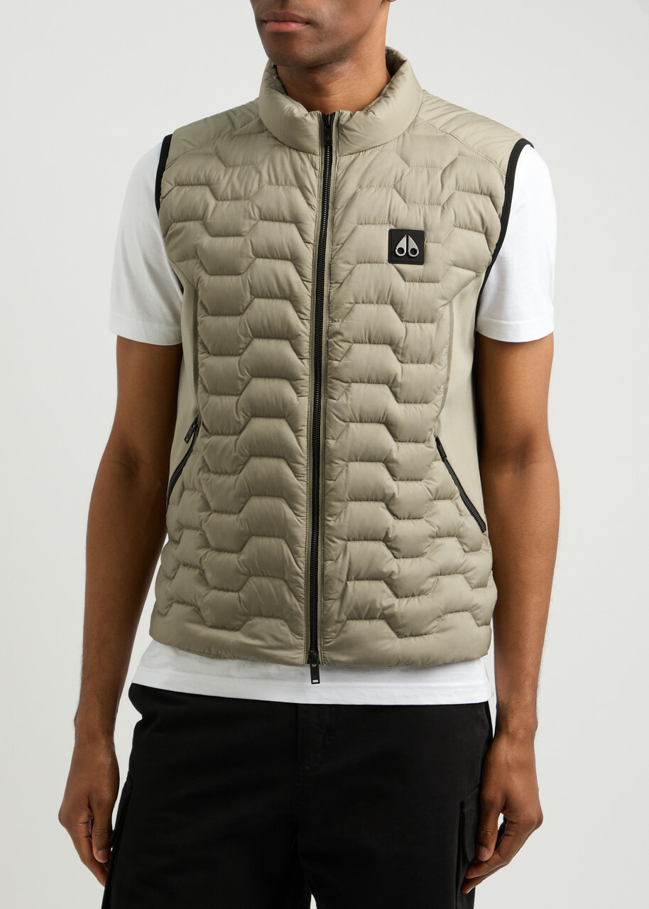 Moose Knuckles Granite Quilted Nylon Gilet Green