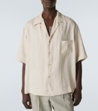 Kiton Linen bowling shirt