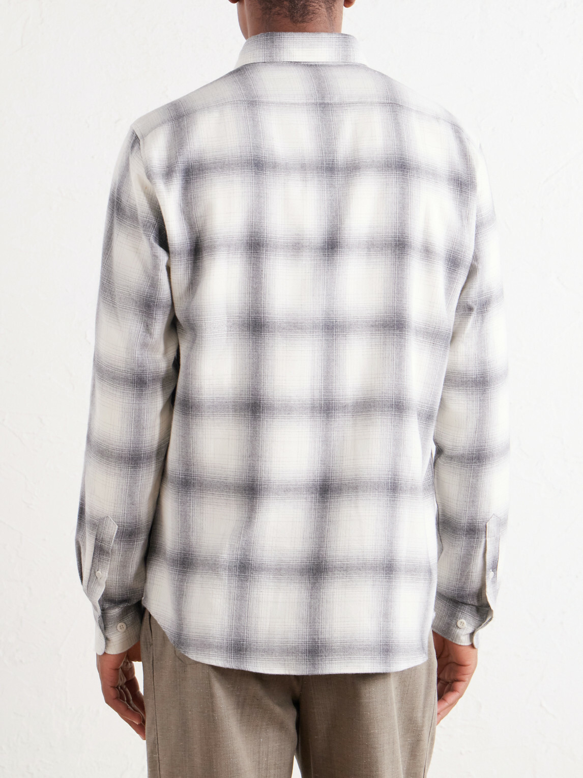 Sunspel - Checked Cotton-Flannel Shirt - Neutrals