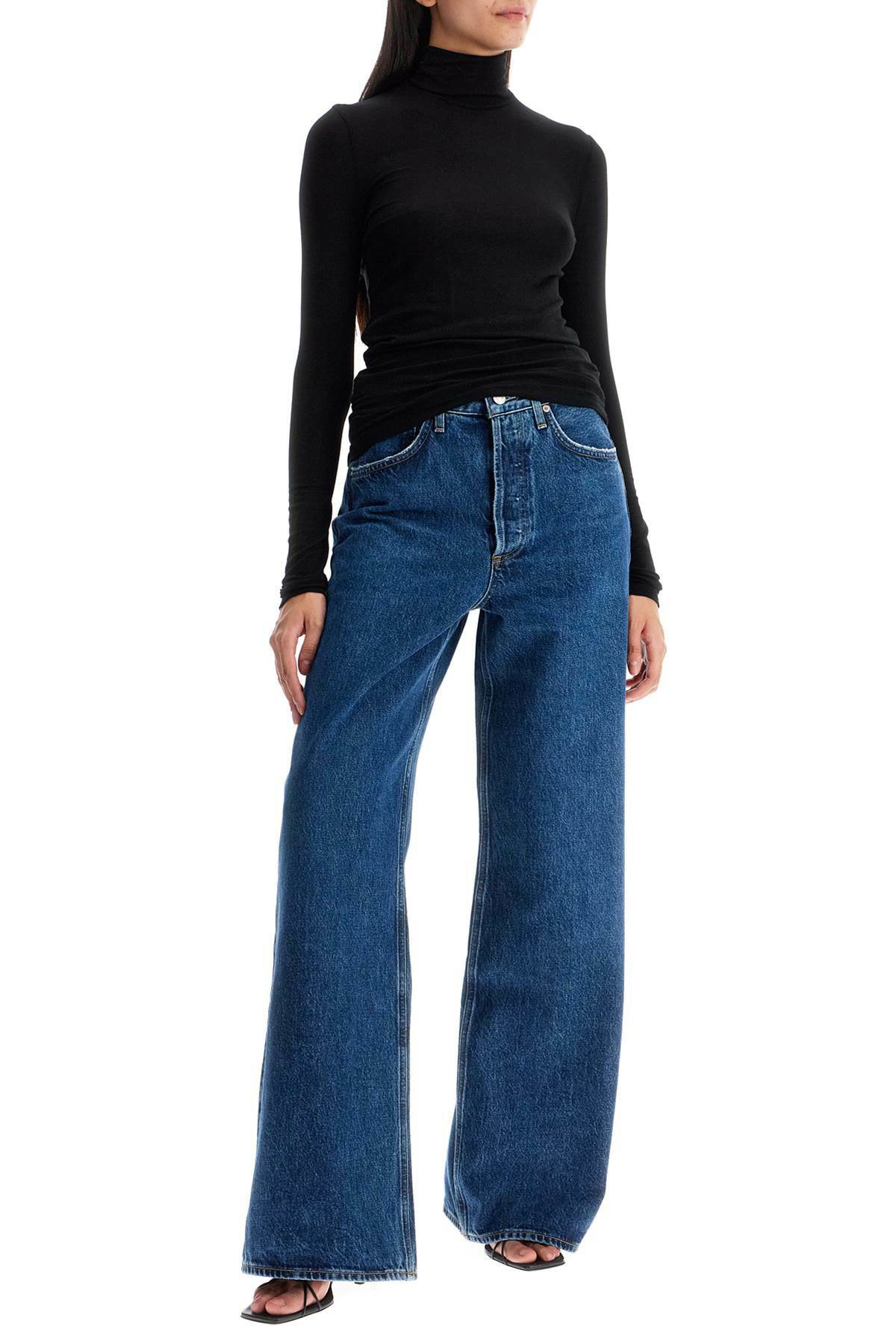 デニム・ジーパン AGOLDE Women Denim Pants A199 1141BCKDR BLUE Ren high-rise wide-leg jeans in blue - Agolde | Mytheresa