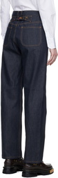 Thom Browne Navy Selvedge 5-Pocket Jeans