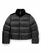 Rick Owens - Moncler Cyclopic Shearling-Trimmed Quilted Shell Down Jacket - Black