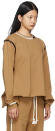 JW Anderson Brown Contrast Stitch Sweatshirt