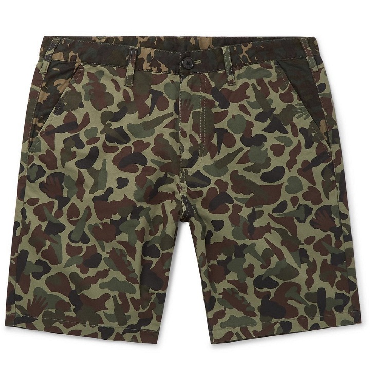 Photo: PS by Paul Smith - Camouflage-Print Cotton Shorts - Men - Green