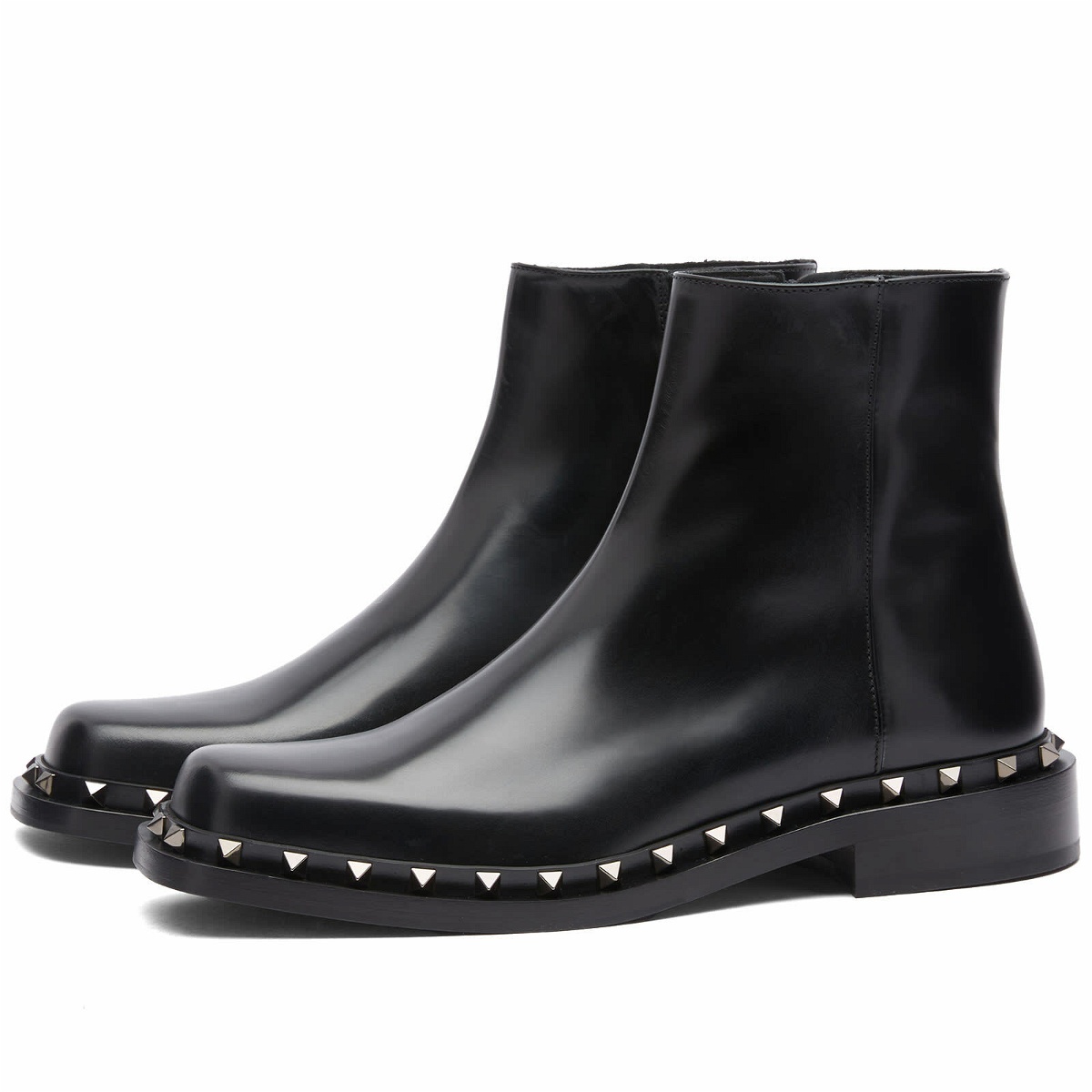 Photo: Valentino Men's Rockstud Chelsea Boot in Black