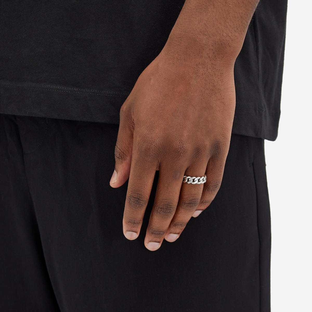 【Serge DeNimes】キューバン リンク リング Serge DeNimes Men's Cuban Link Ring in Silver Serge DeNimes