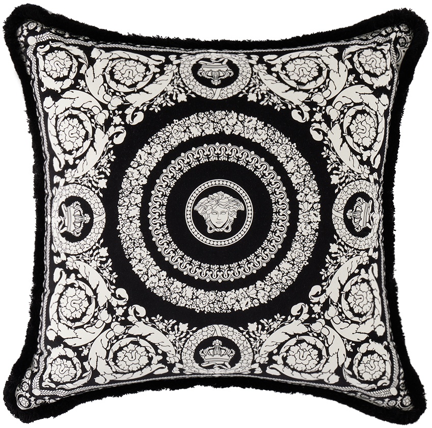 Photo: Versace White & Black Crete de Fleur Cushion