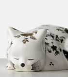 Fornasetti Cat floral ceramic decorative object