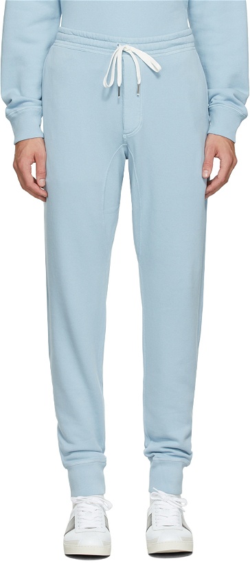 Photo: TOM FORD Blue Garment Dyed Lounge Pants