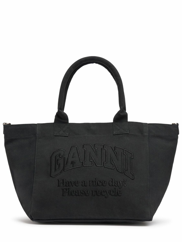 Photo: GANNI Small Easy Shopper Canvas Tote Bag