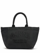 GANNI Small Easy Shopper Canvas Tote Bag