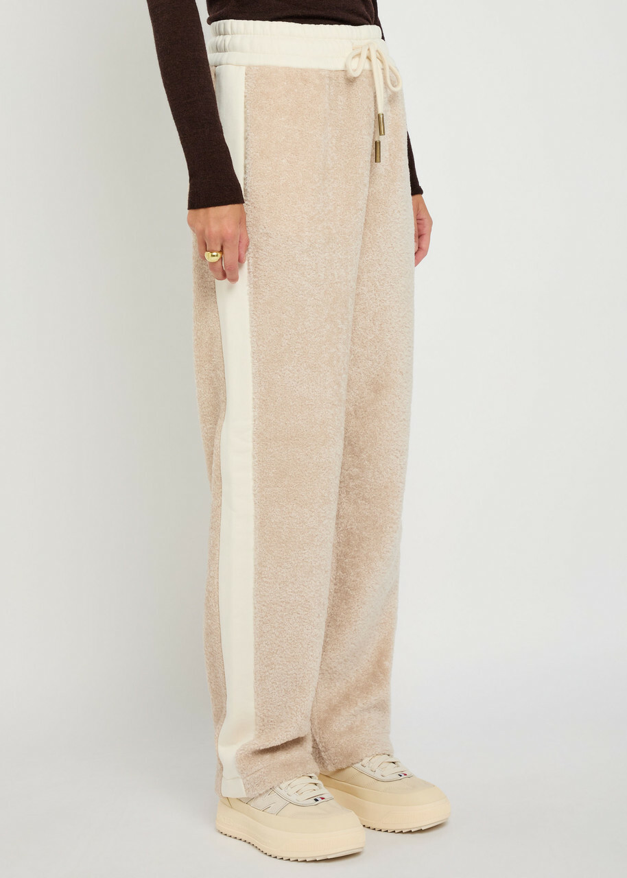 Moncler Panelled Fleece Sweatpants White