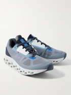 ON - Cloudstratus Rubber-Trimmed Recycled Mesh Running Sneakers - Gray