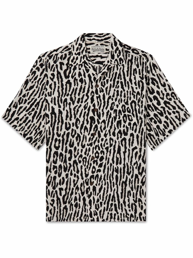 Photo: Wacko Maria - Camp-Collar Leopard-Print Woven Shirt - Neutrals