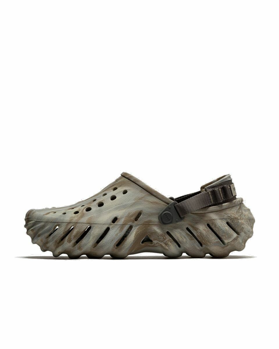 Photo: Crocs Echo Marbled Clog Brown|Grey - Mens - Sandals & Slides
