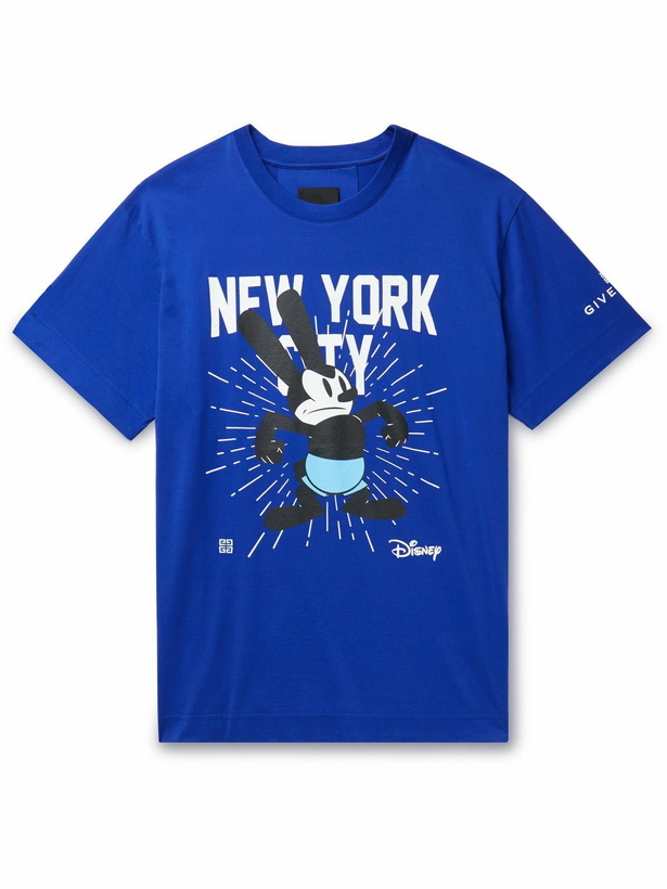 Photo: Givenchy - Disney Logo-Print Cotton-Jersey T-Shirt - Blue