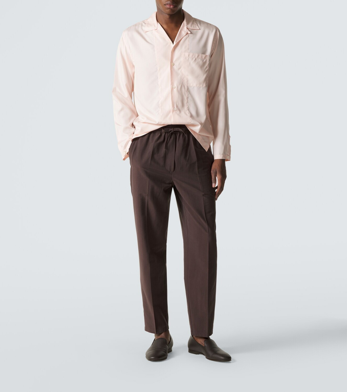 Umit Benan Selly silk-blend straight pants