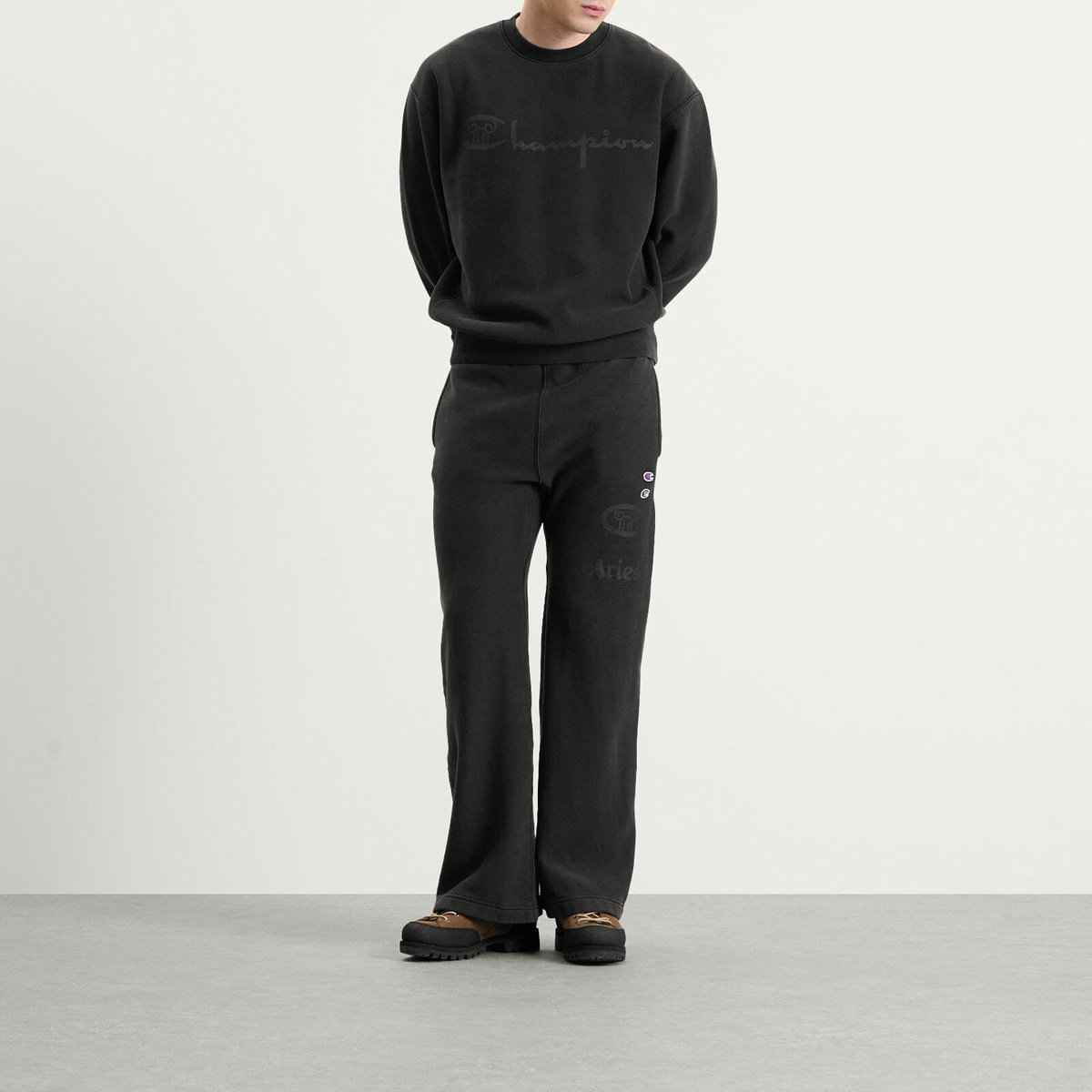 Champion Men's x Aries Sweat Pants in Black