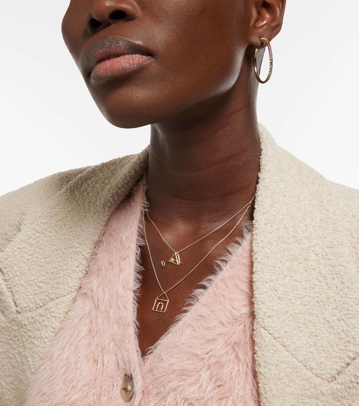 【ALIITA】Martini 9kt yellowgold necklace diamond 関税送料込 Aliita Martini 9kt yellow gold necklace with diamond Aliita