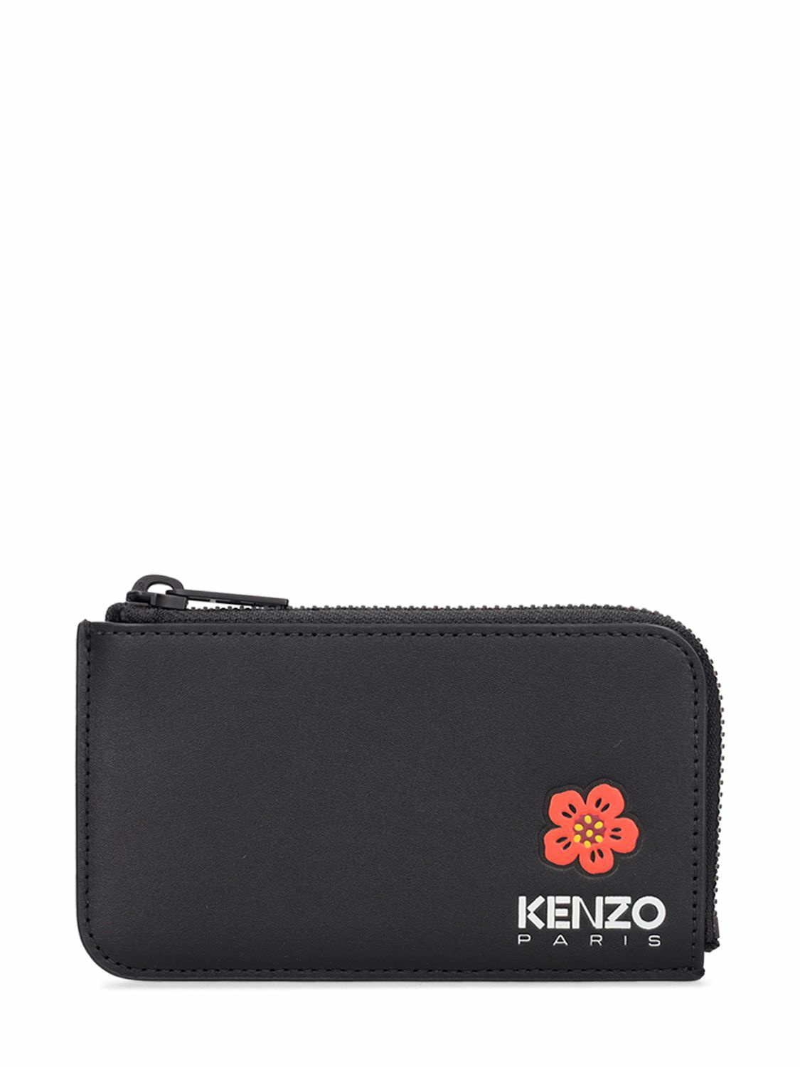 Photo: KENZO PARIS - Boke Print Leather Zip Card Holder