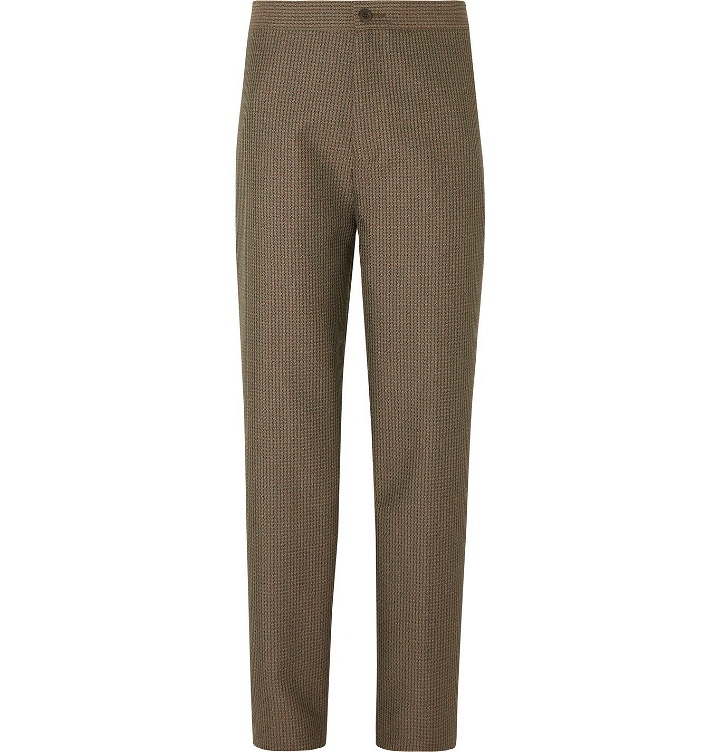 Photo: UNDERCOVER - Checked Woven Suit Trousers - Brown