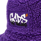 GCDS Women's Milano Fluffy Pile Bucket Hat in Purple