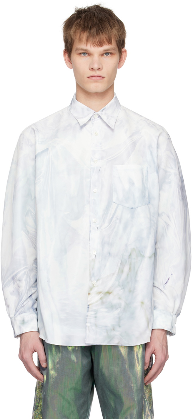 Doublet Blue Bleached Gauze Shirt Doublet