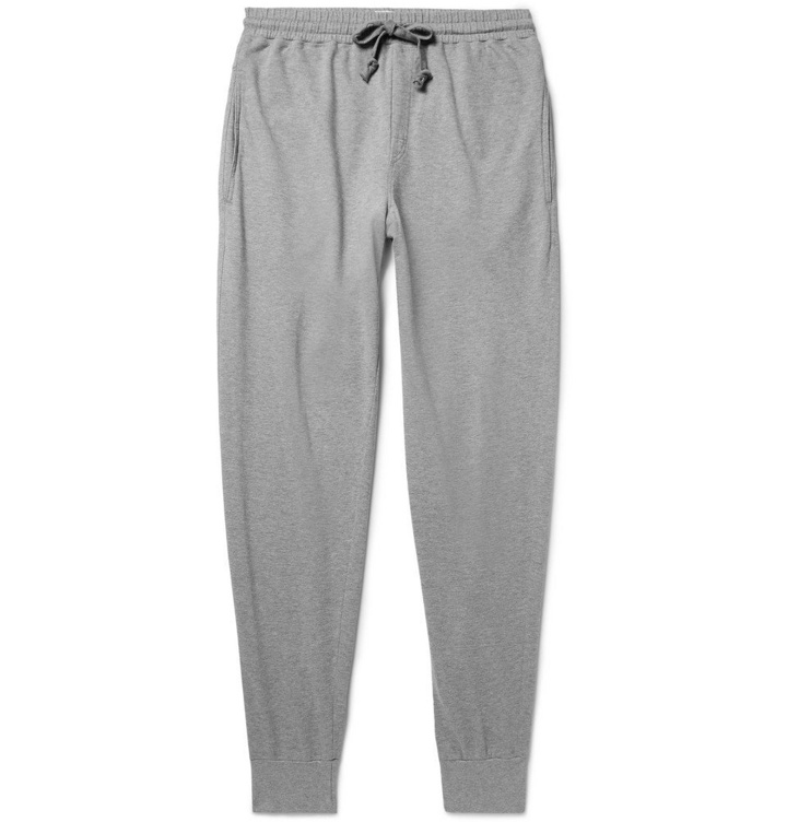 Photo: Schiesser - Anton Slim-Fit Tapered Cotton-Jersey Sweatpants - Men - Gray