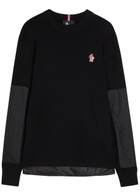 Moncler Grenoble Panelled Wool-blend Jumper Black