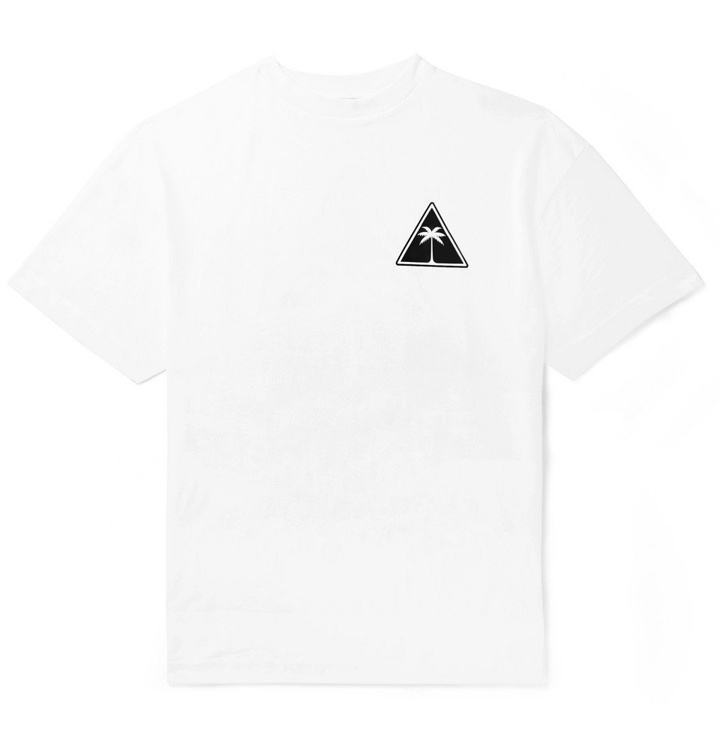 Photo: Palm Angels - Logo-Print Cotton-Jersey T-Shirt - White