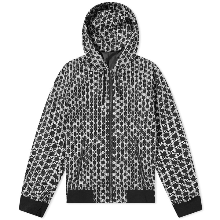 Photo: Balmain Monogram Hooded Nylon Jacket