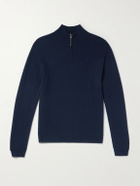 BOGNER - Derek-1 Virgin Wool and Cashmere-Blend Half-Zip Ski Midlayer - Blue