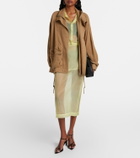 The Frankie Shop Peri sheer silk-blend shirt