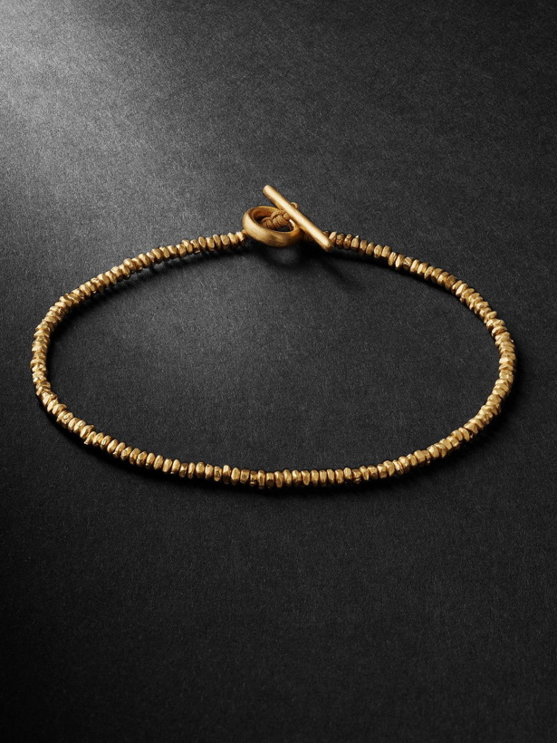 Photo: M. Cohen - Cornerless 18-Karat Gold Beaded Bracelet - Gold