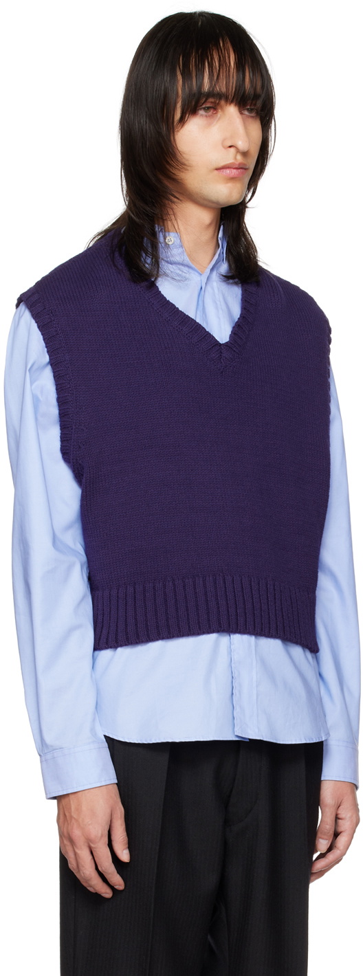 Maryam Nassir Zadeh SSENSE Exclusive Navy Gus Vest