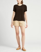 120% Lino Womens Top Dark in Brown